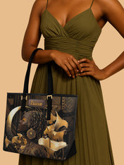 Calla Lilies Girl Sleek Leather Tote