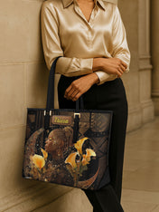 Calla Lilies Girl Sleek Leather Tote