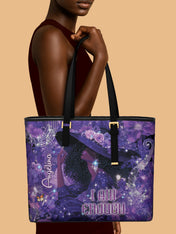 Black Magic Sleek Leather Tote