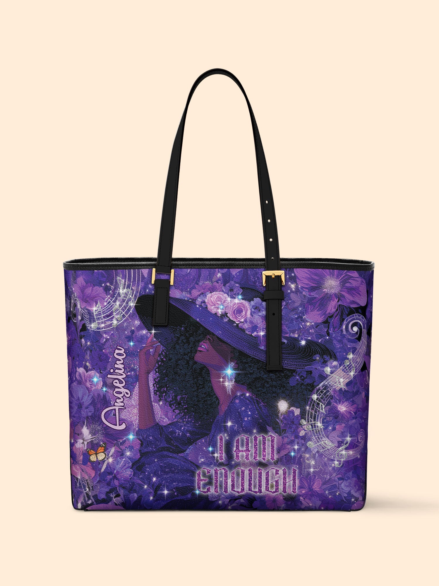 Black Magic Sleek Leather Tote