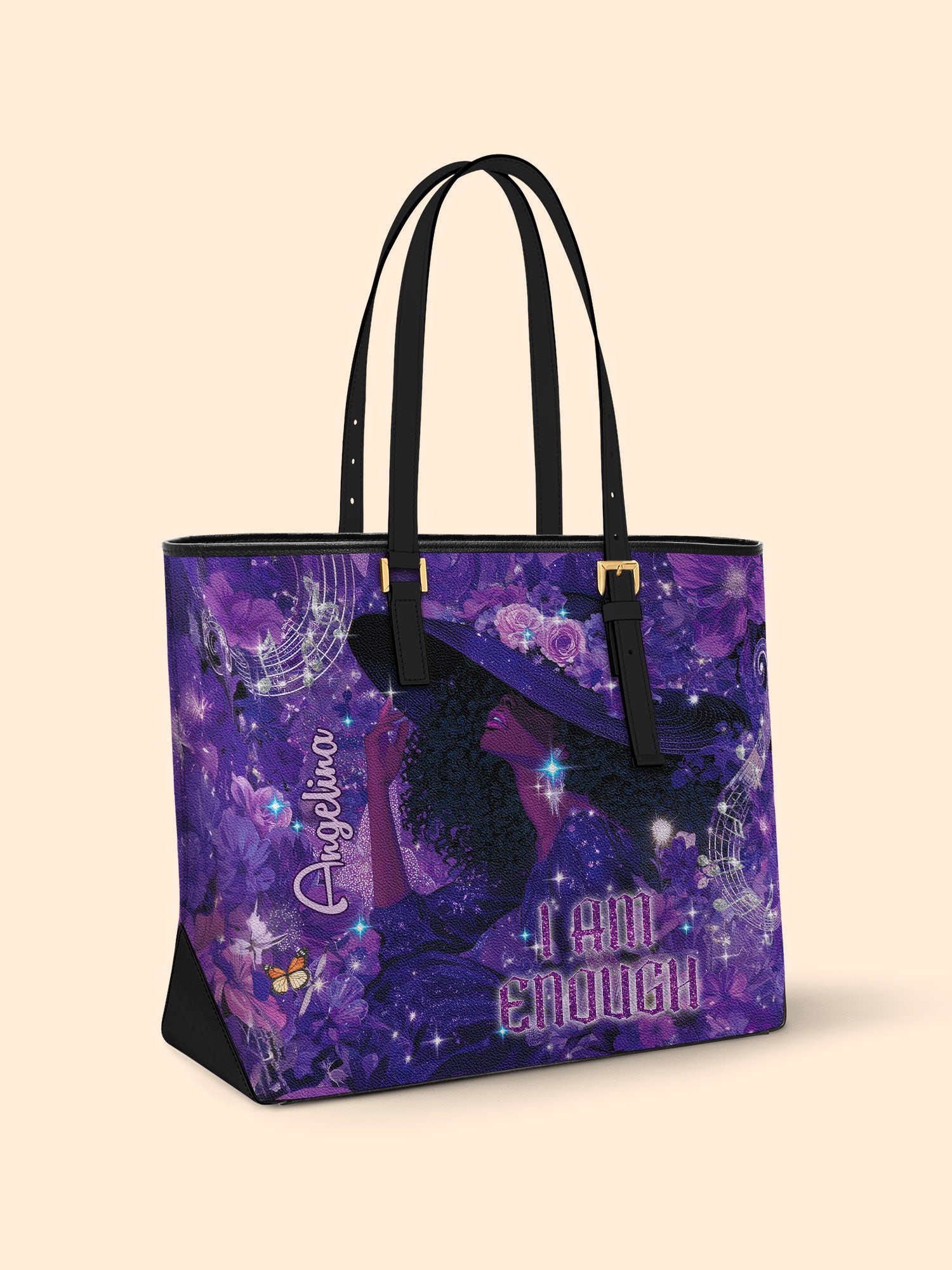 Black Magic Sleek Leather Tote