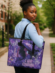 Black Magic Sleek Leather Tote