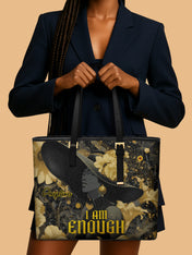 Enough In Harmony Sleek Leather Tote