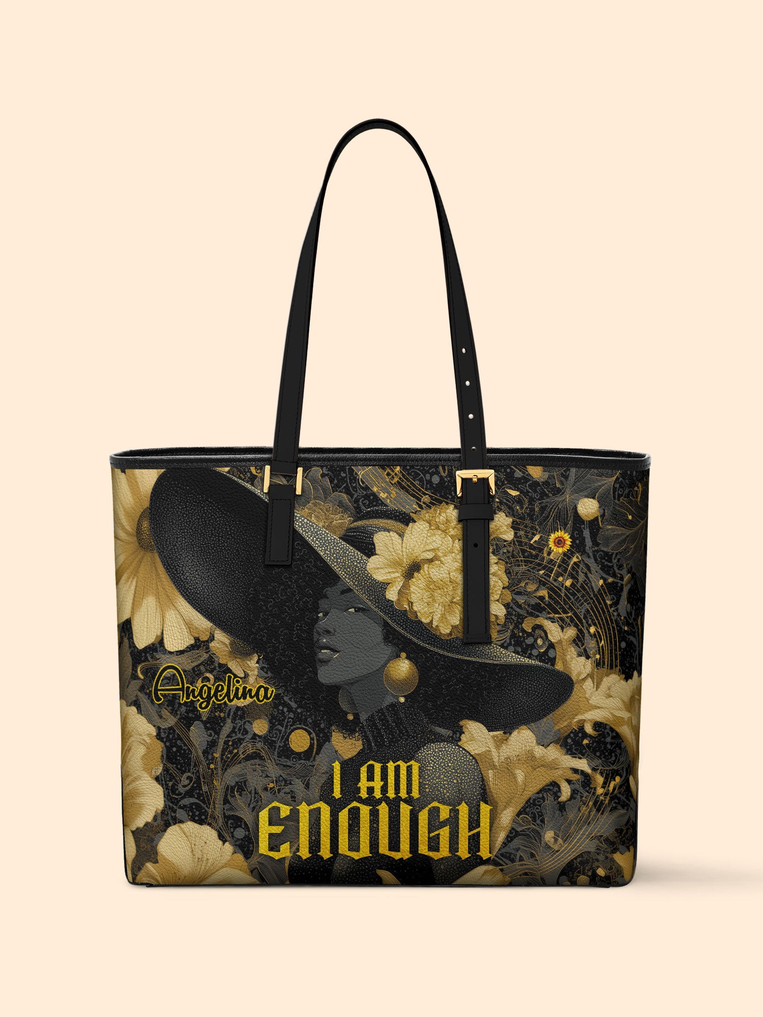 Enough In Harmony Sleek Leather Tote
