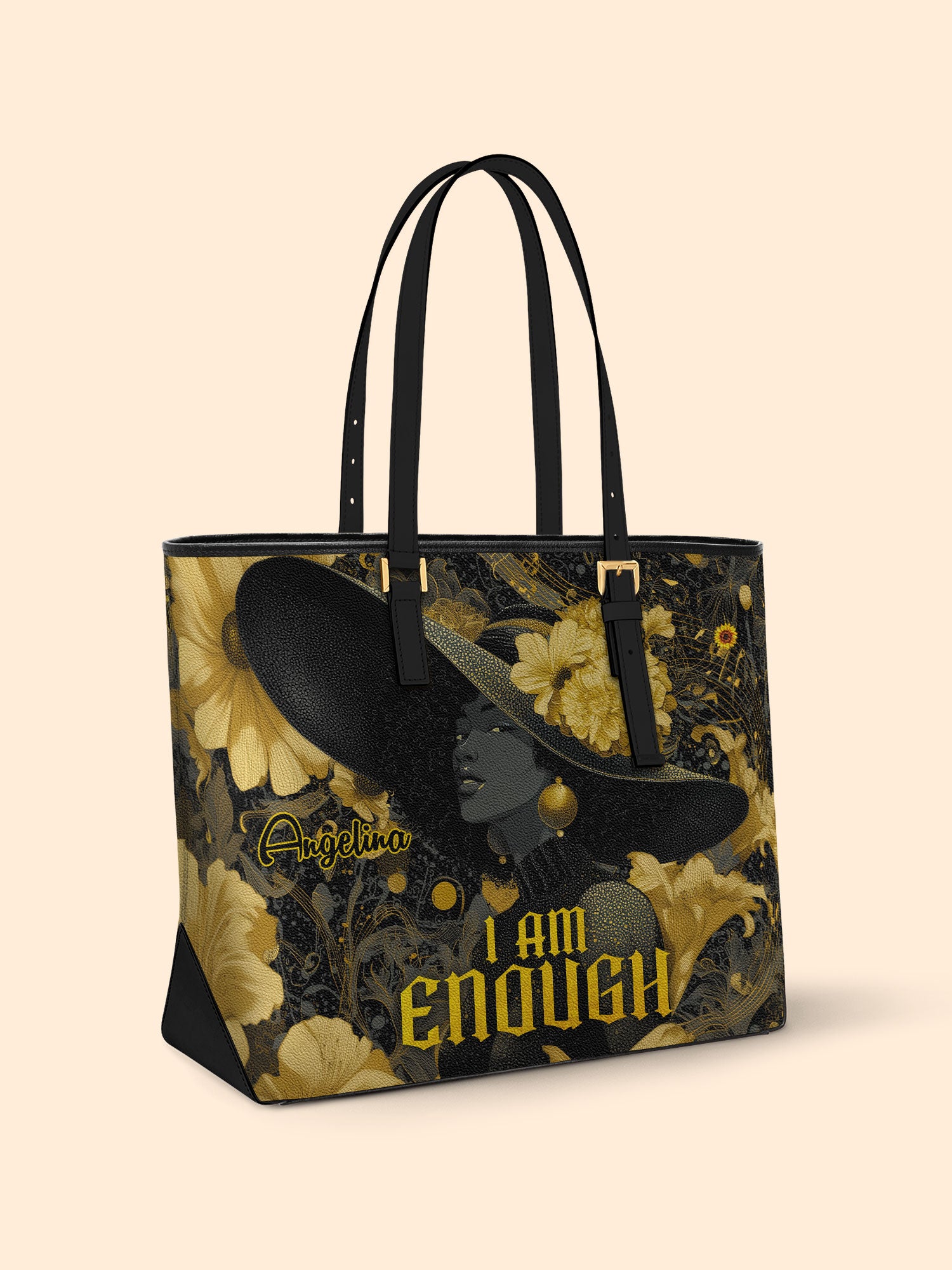 Enough In Harmony Sleek Leather Tote
