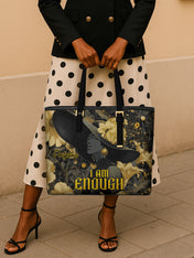 Enough In Harmony Sleek Leather Tote