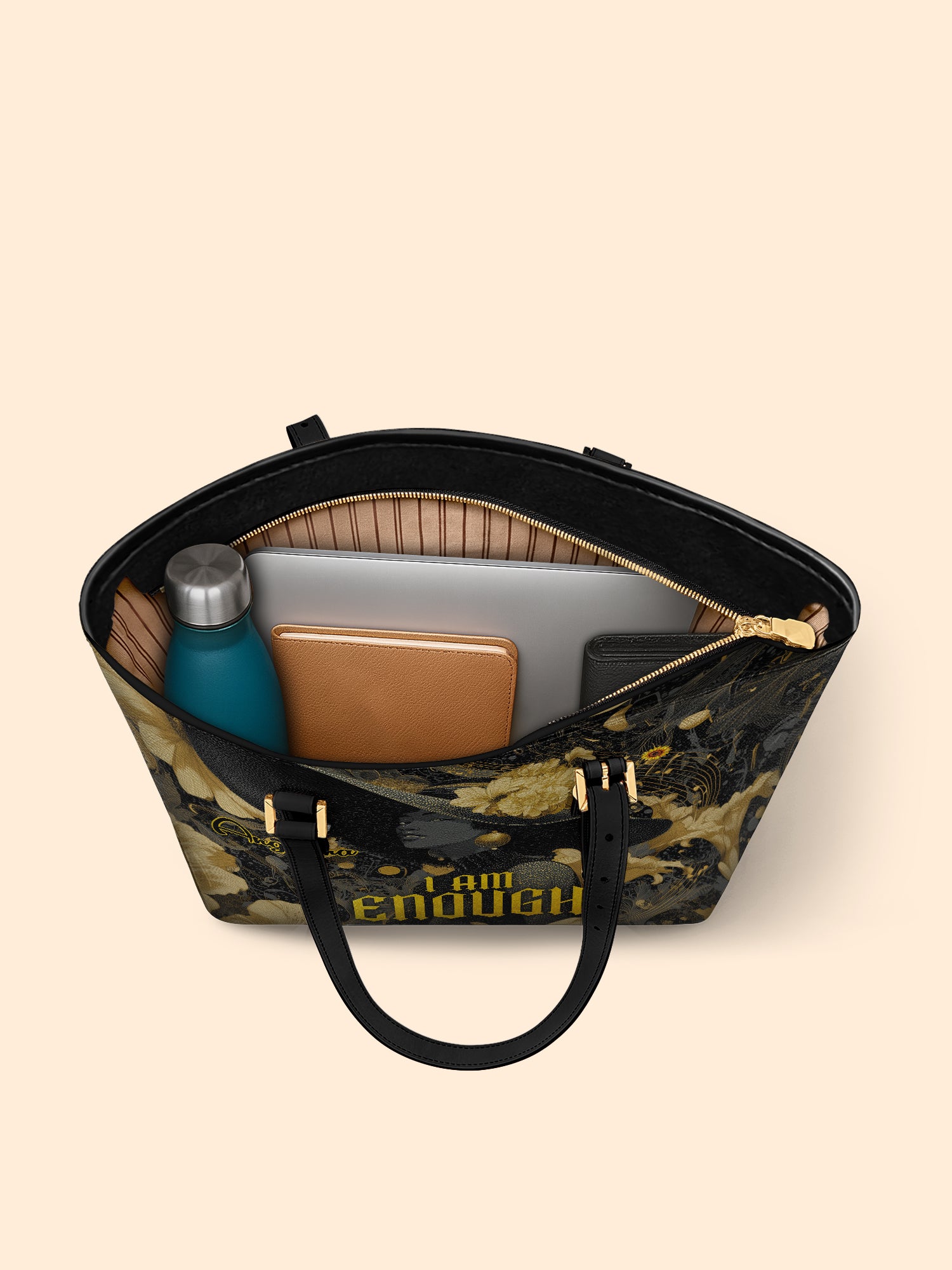 Enough In Harmony Sleek Leather Tote