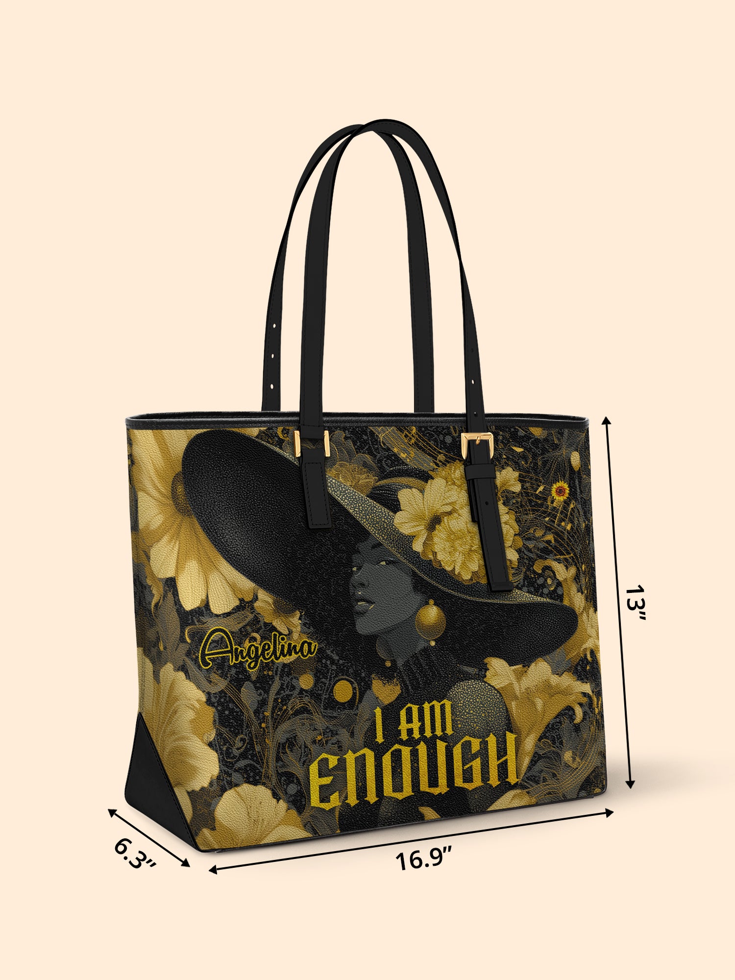 Enough In Harmony Sleek Leather Tote