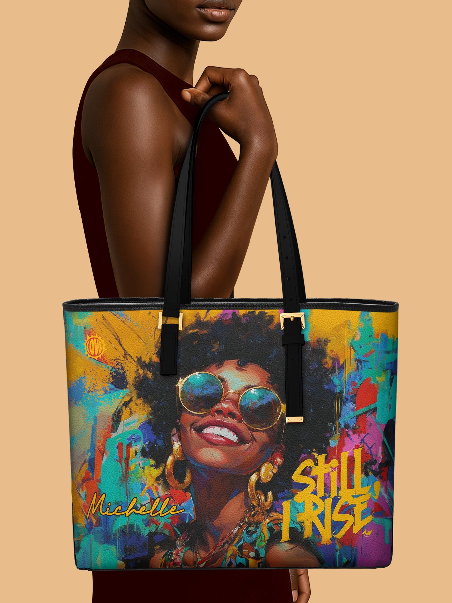 Still I Rise Sleek Leather Tote