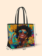 Still I Rise Sleek Leather Tote