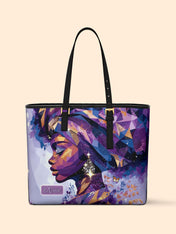 Purple Radiance Sleek Leather Tote