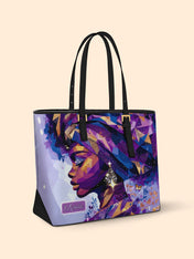 Purple Radiance Sleek Leather Tote