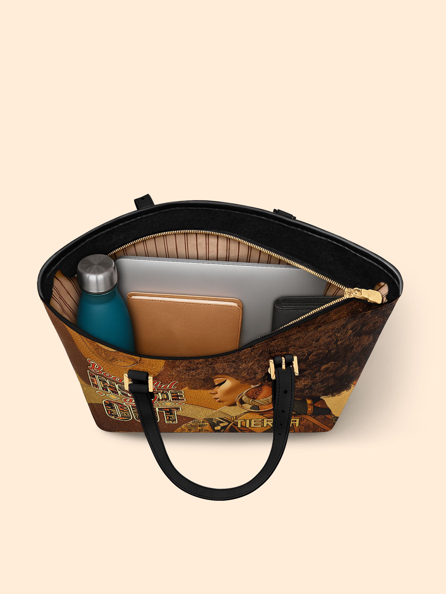 Bold Roots Sleek Leather Tote