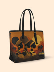 Three African Queens Sleek Leather Tote