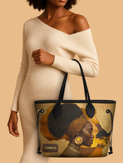 African Tribe Woman Classic Shopper Tote