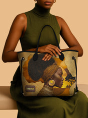 African Tribe Woman Classic Shopper Tote