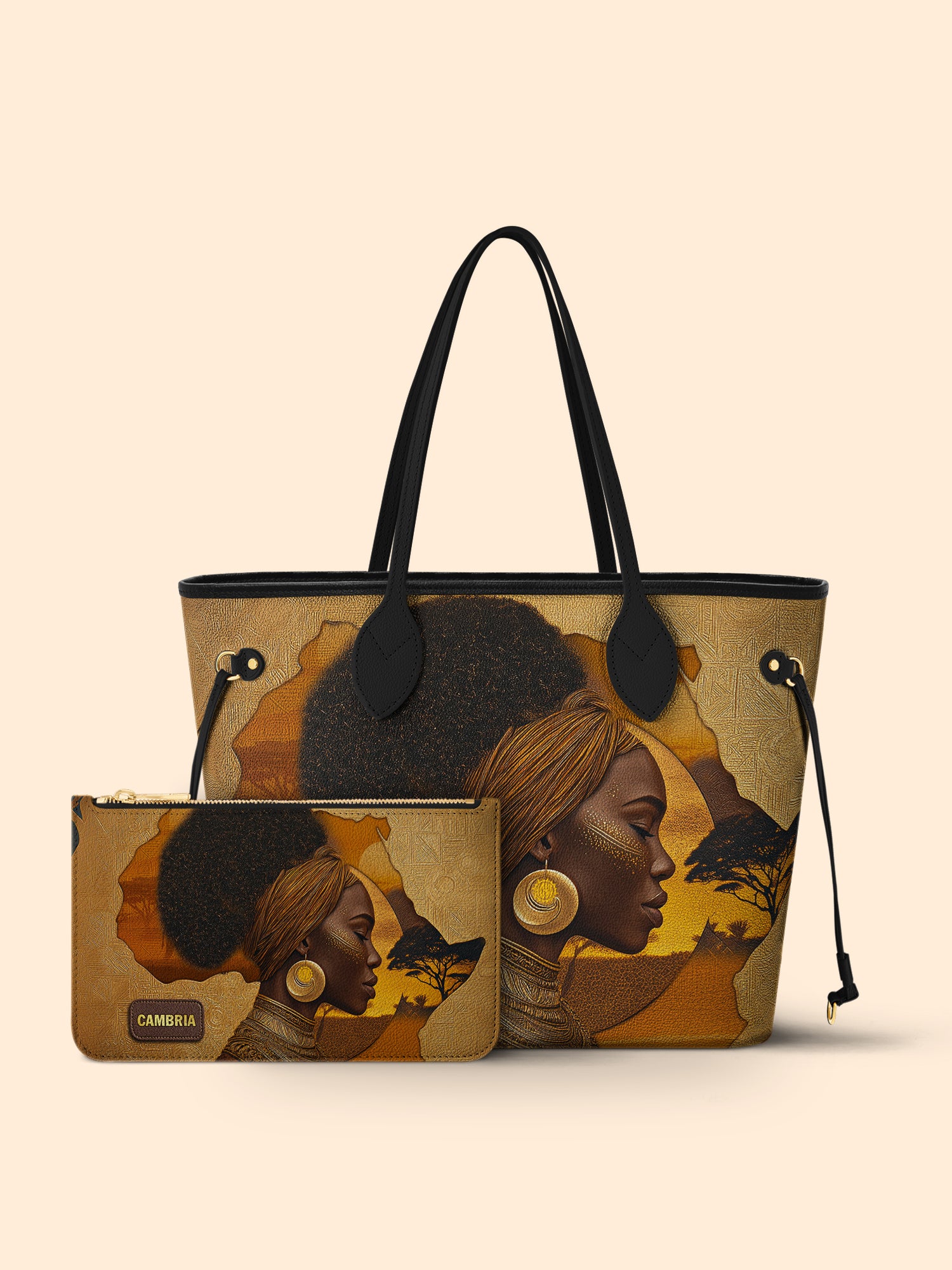 African Tribe Woman Classic Shopper Tote