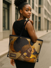 African Tribe Woman Classic Shopper Tote