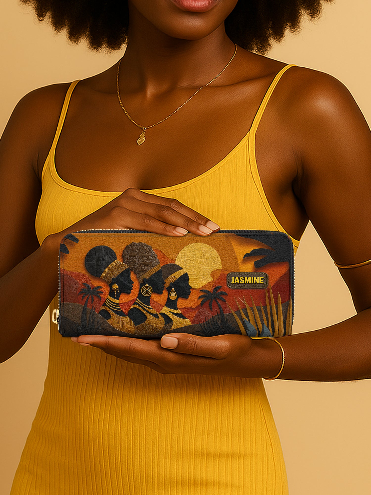 Three African Queens Slimline Zippy Wallet