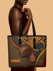 Ebony Reign Sleek Leather Tote