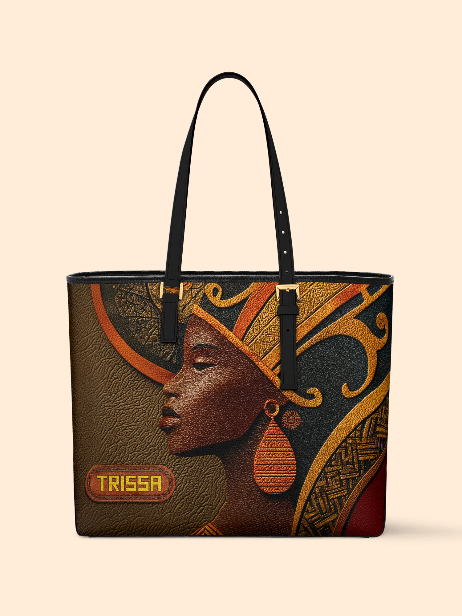 Ebony Reign Sleek Leather Tote