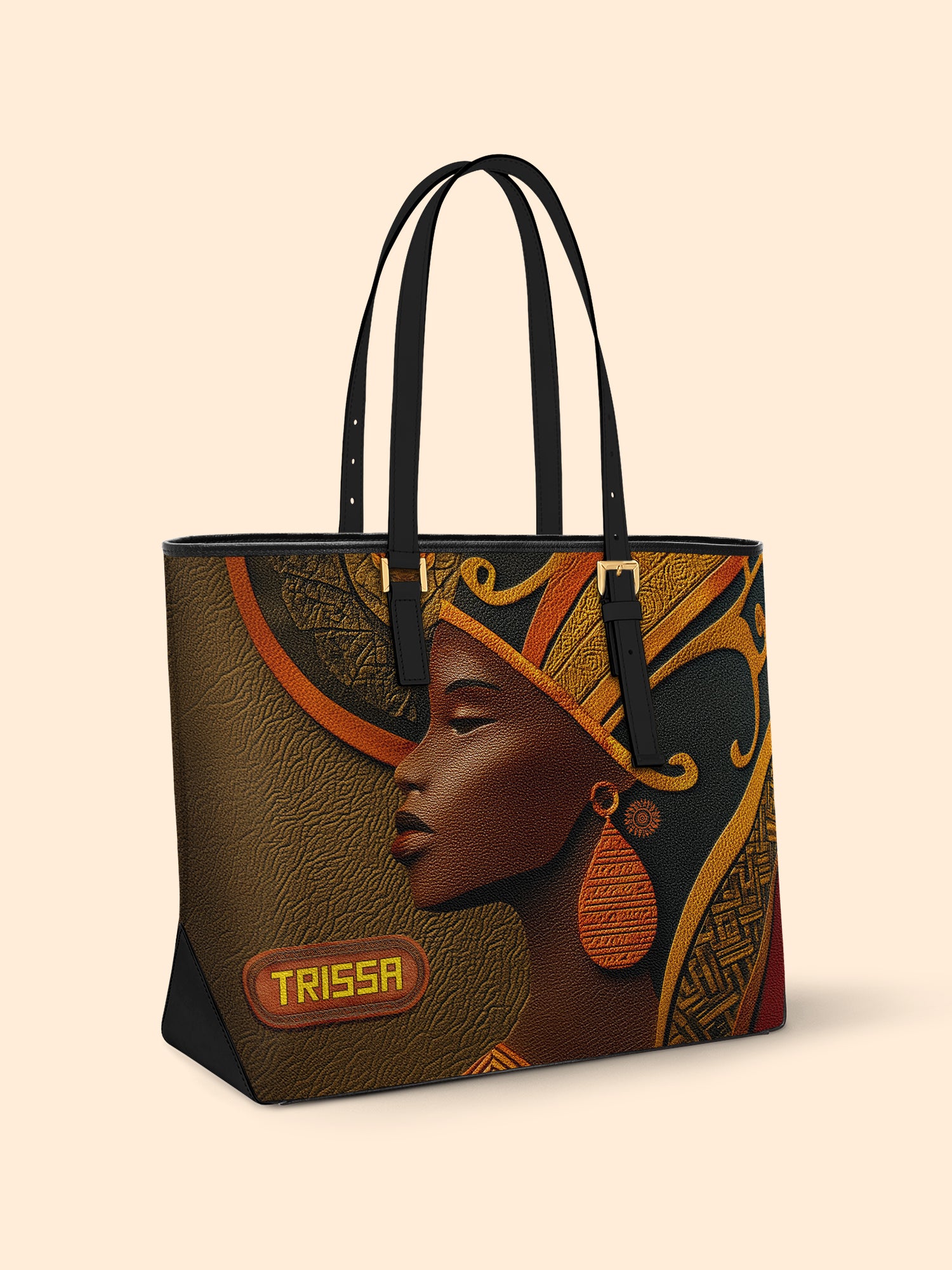 Ebony Reign Sleek Leather Tote