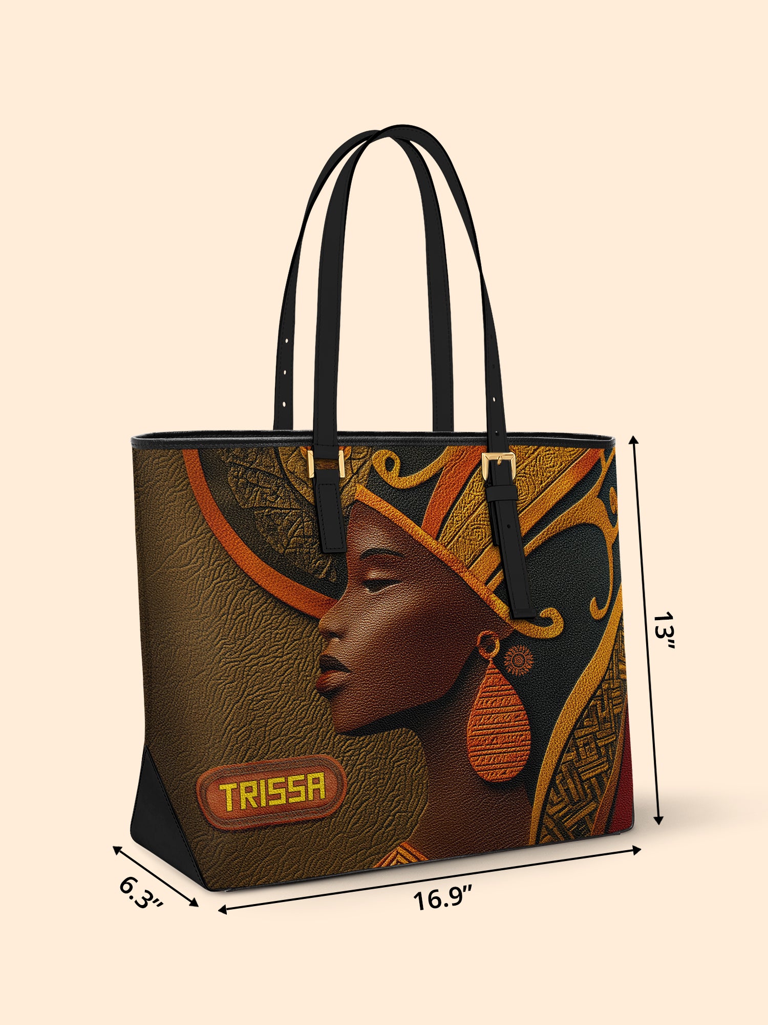 Ebony Reign Sleek Leather Tote
