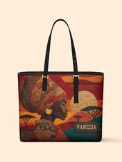 Soul Of The Savannah Sleek Leather Tote