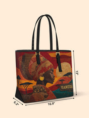 Soul Of The Savannah Sleek Leather Tote