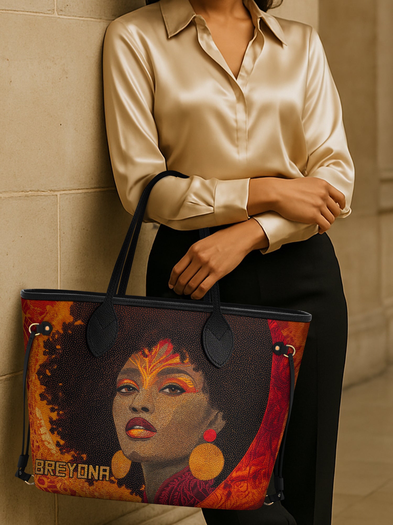 Noir Bloom Classic Shopper Tote