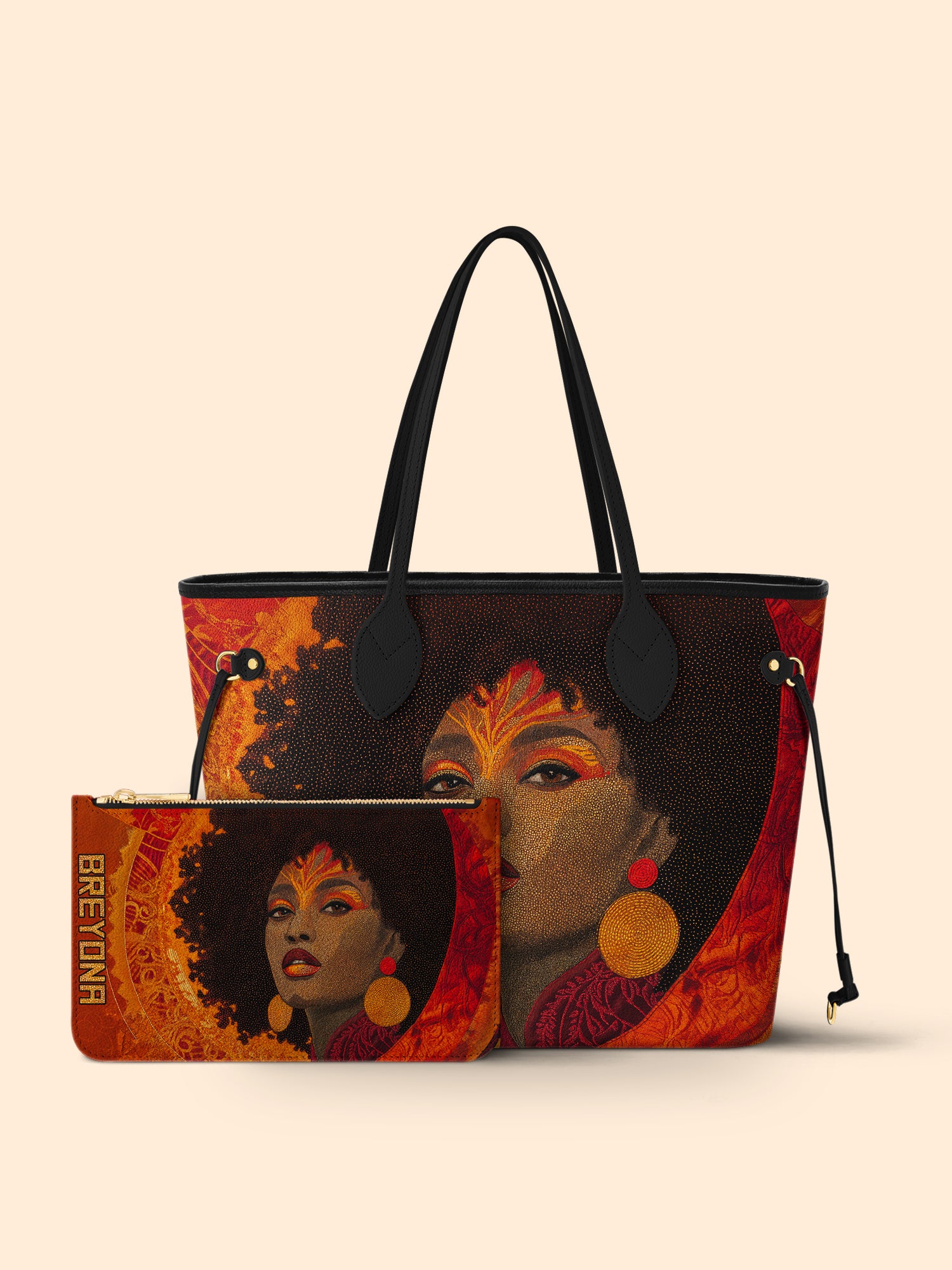 Noir Bloom Classic Shopper Tote