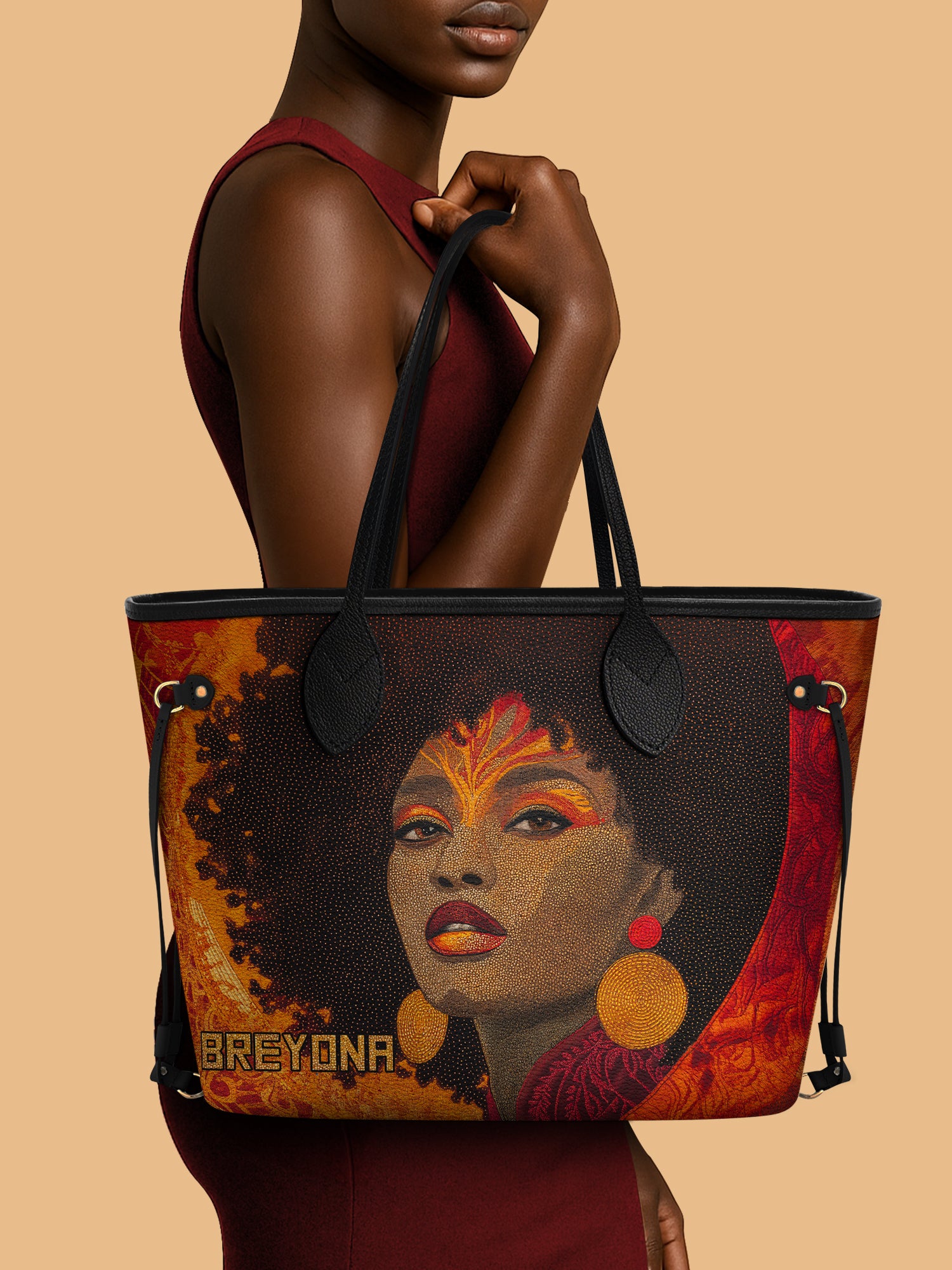 Noir Bloom Classic Shopper Tote