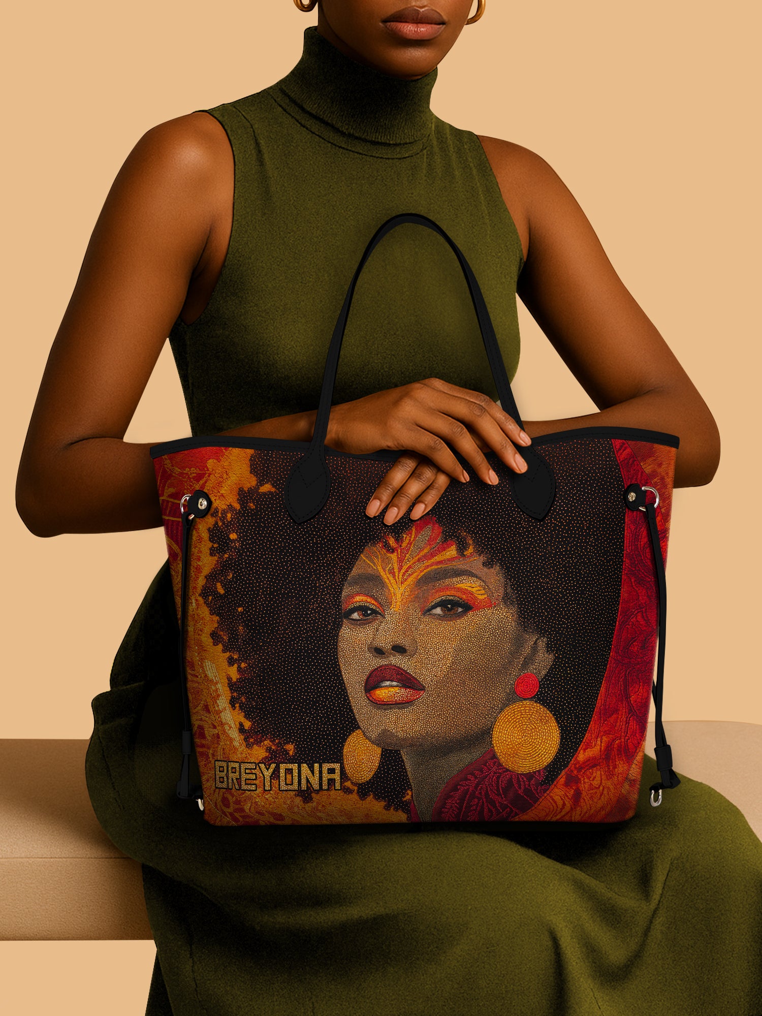 Noir Bloom Classic Shopper Tote