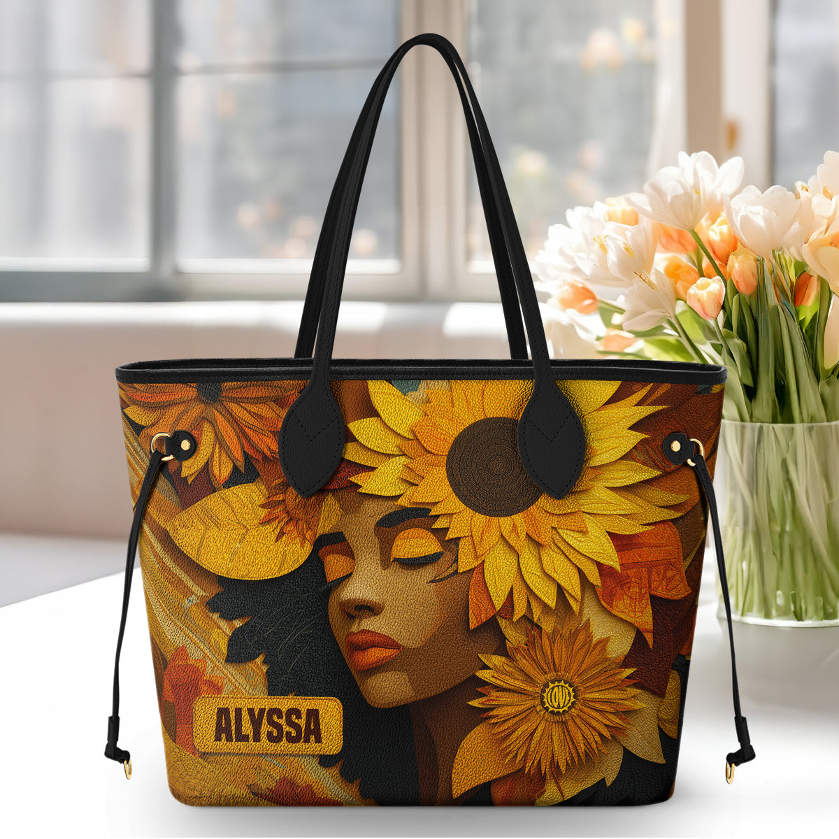 Sunflower Embrace Classic Shopper Tote