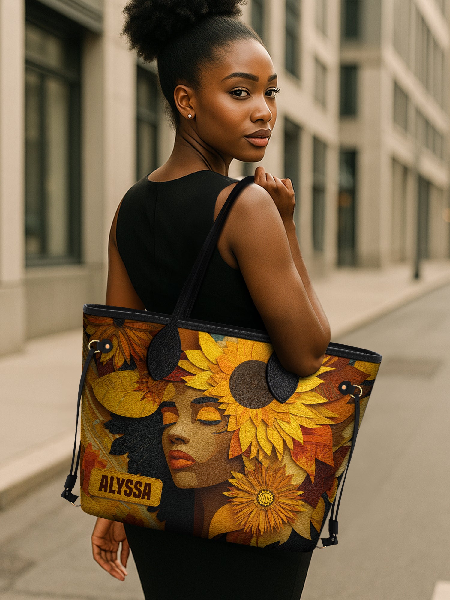 Sunflower Embrace Classic Shopper Tote