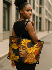Sunflower Embrace Classic Shopper Tote