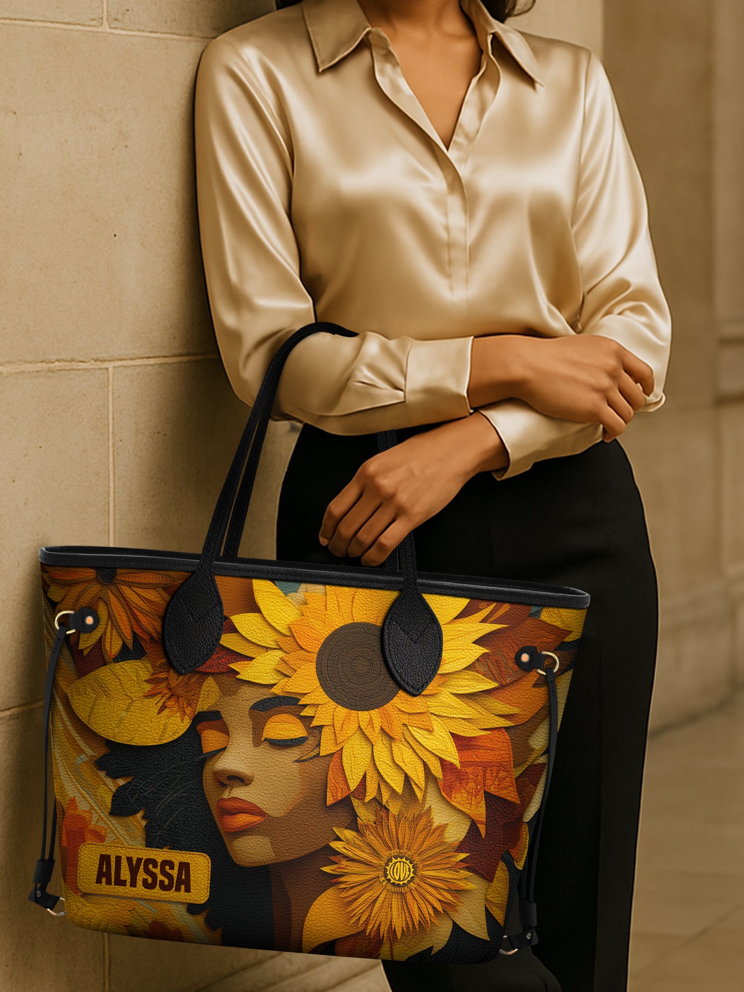 Sunflower Embrace Classic Shopper Tote