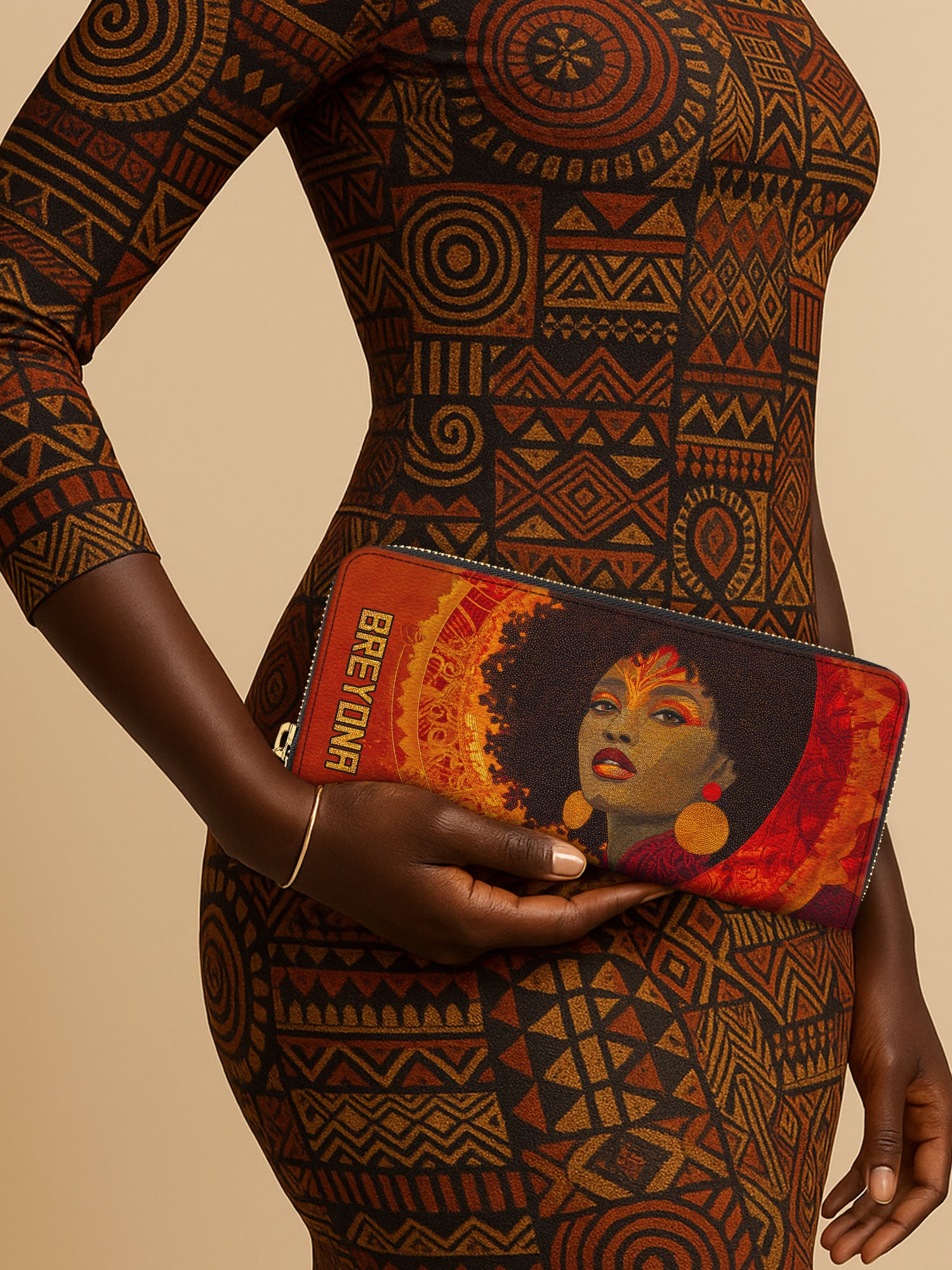 Noir Bloom Slimline Zippy Wallet