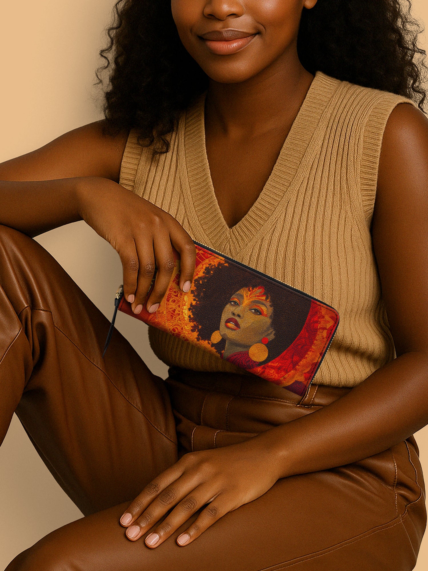 Noir Bloom Slimline Zippy Wallet