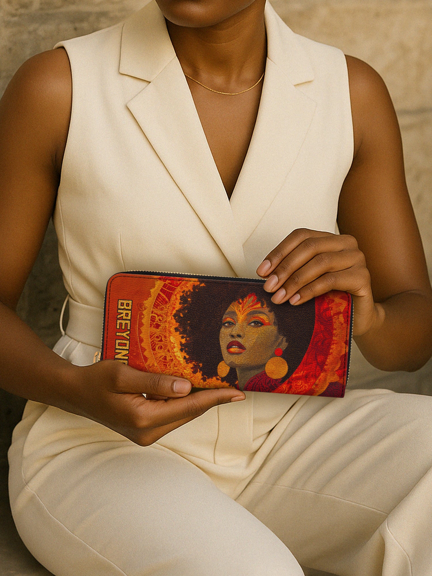 Noir Bloom Slimline Zippy Wallet