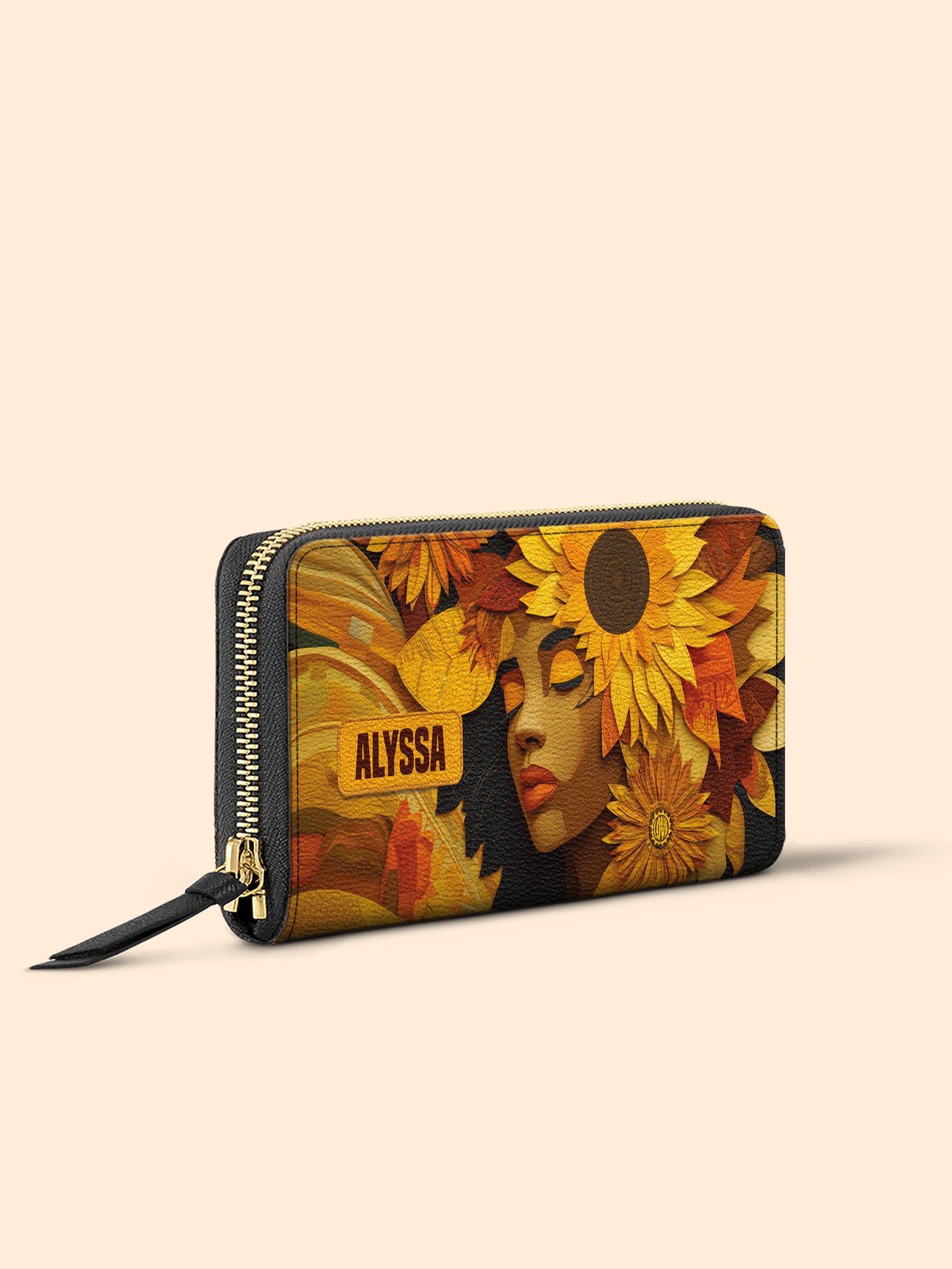 Sunflower Embrace Slimline Zippy Wallet