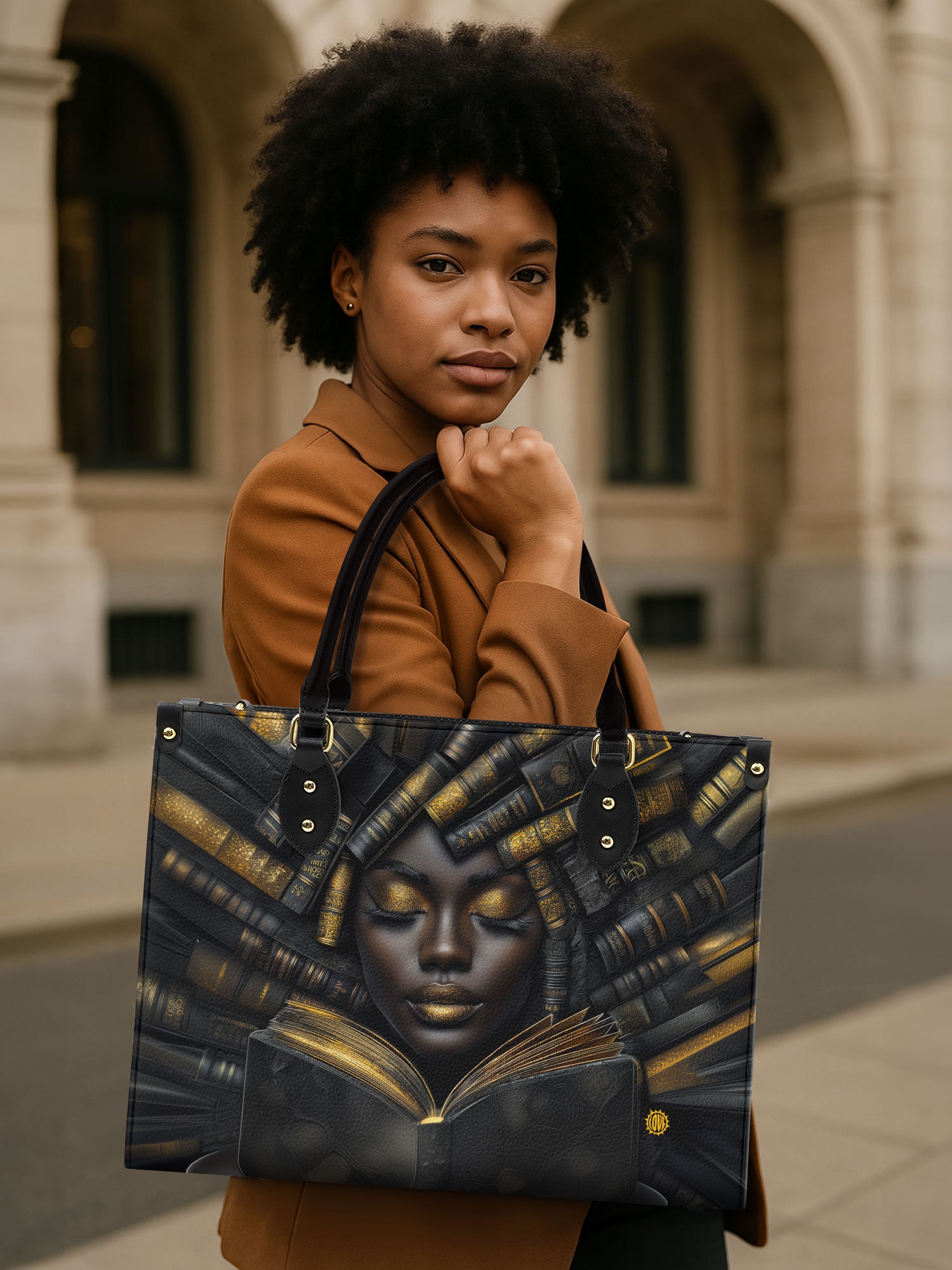 Books, Dreams, and Beyond Premium Leather Handbag QR0TD091