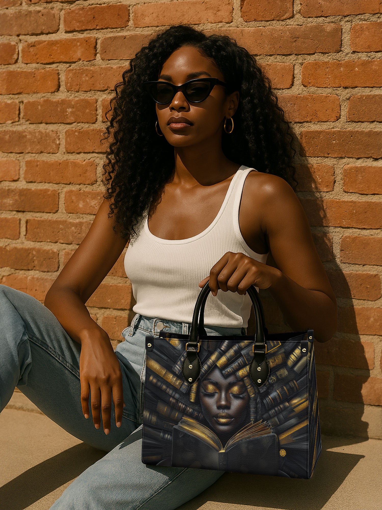 Books, Dreams, and Beyond Premium Leather Handbag QR0TD091