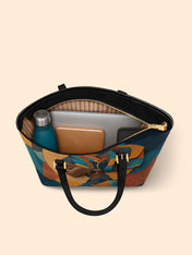 Melanated Muse Sleek Leather Tote QR0HH001