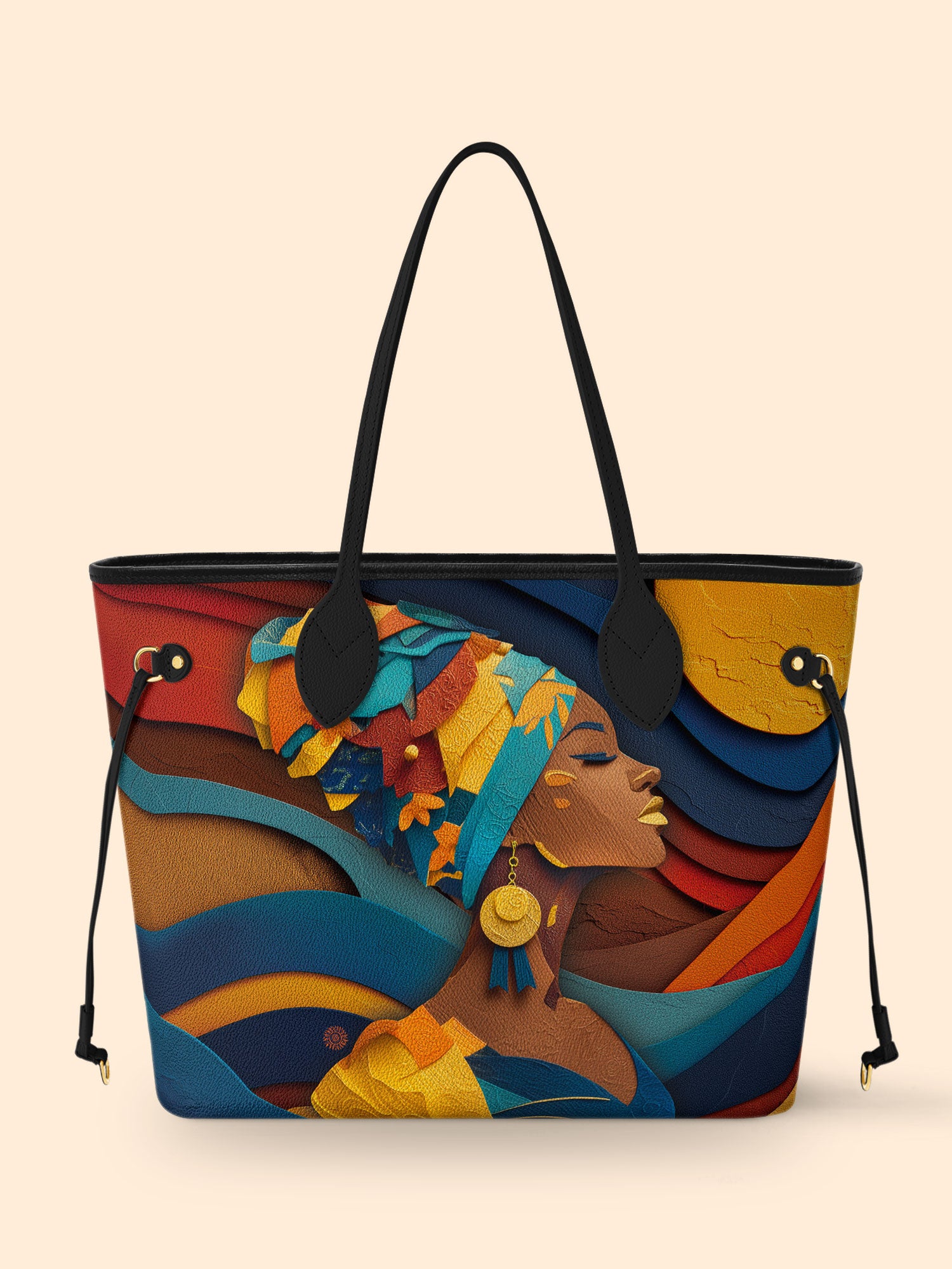 Woman in Headwrap Classic Shopper Tote QR0HH003