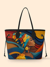 Woman in Headwrap Classic Shopper Tote QR0HH003