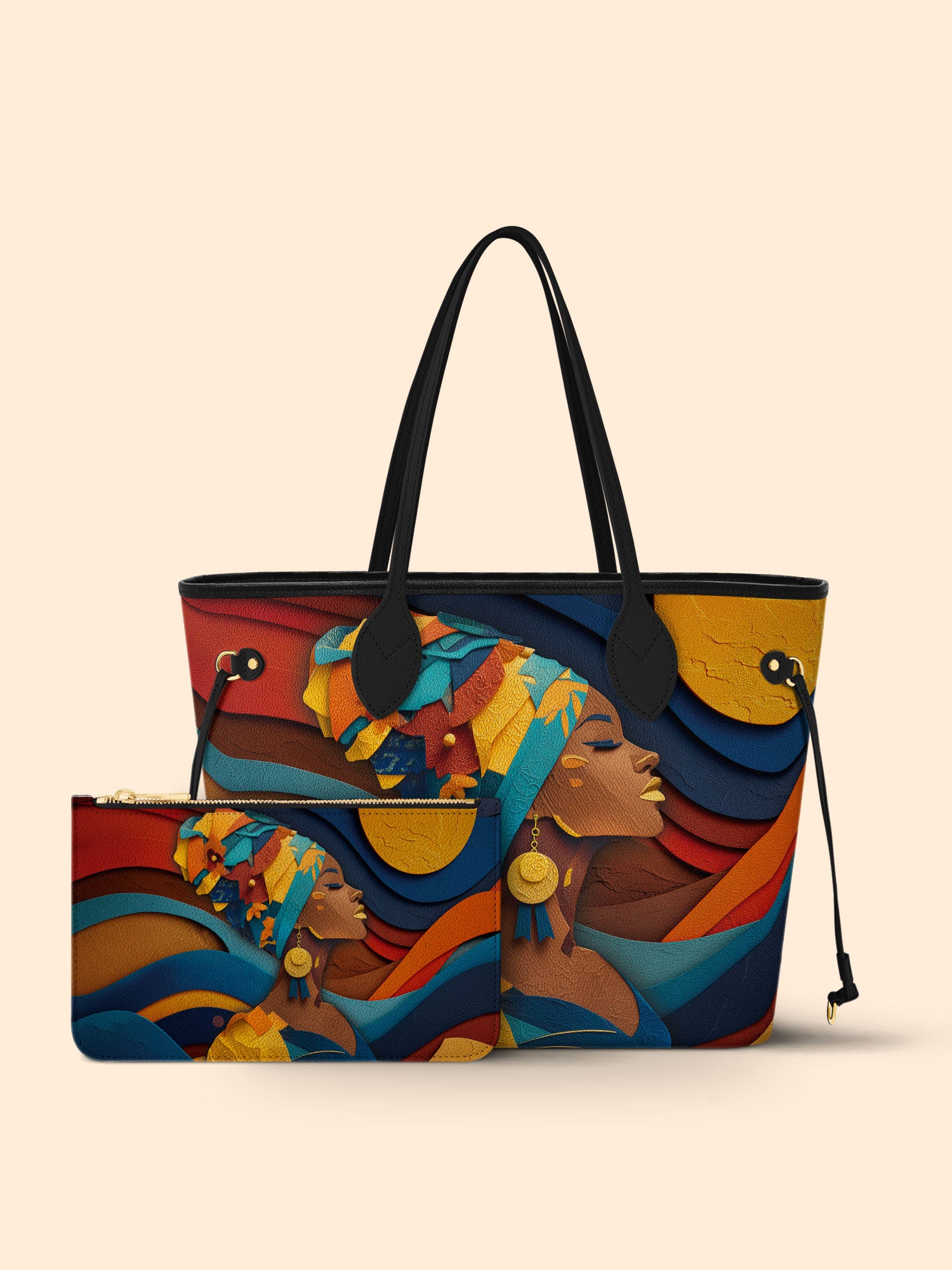 Woman in Headwrap Classic Shopper Tote QR0HH003