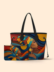 Woman in Headwrap Classic Shopper Tote QR0HH003