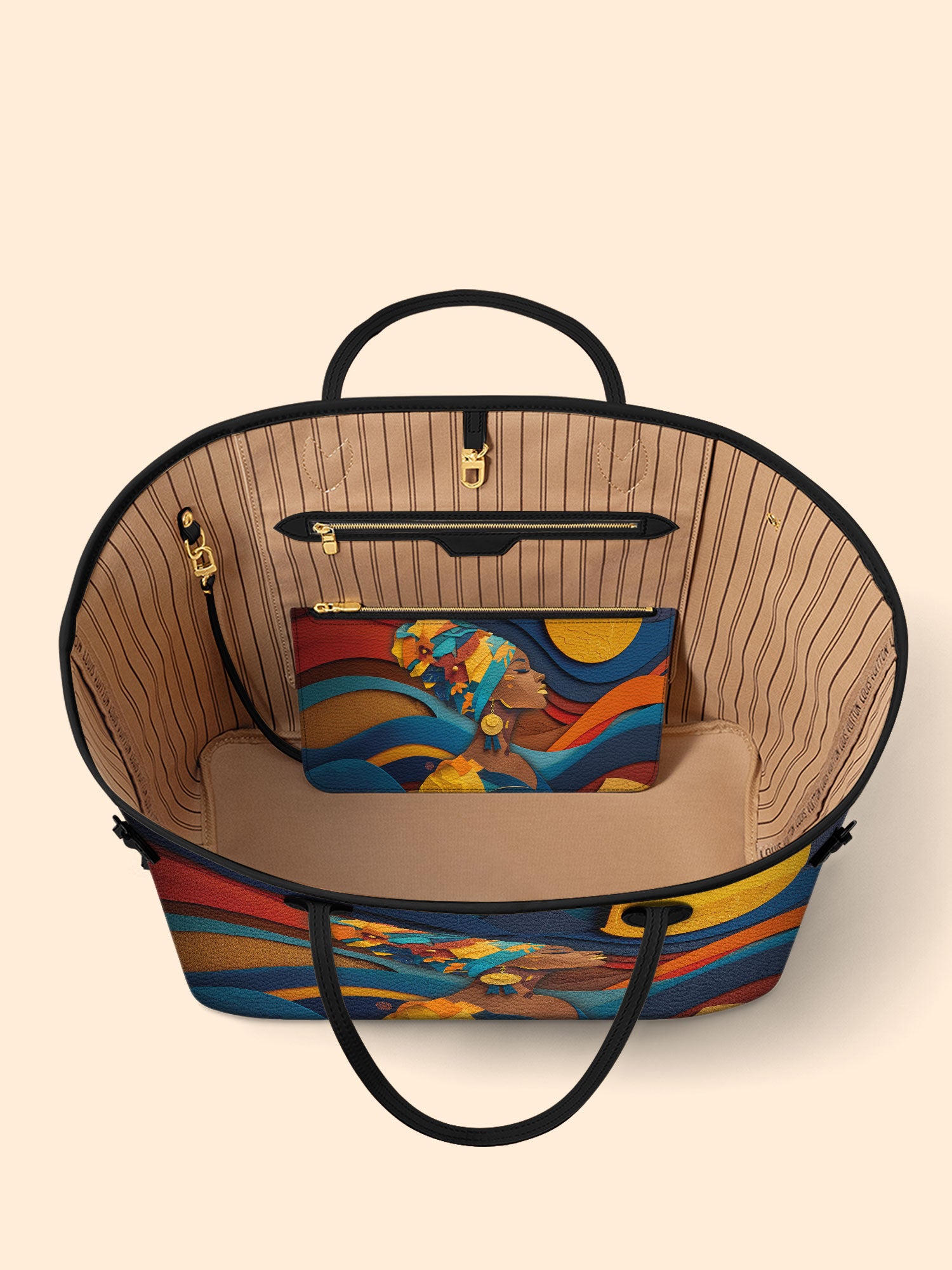 Woman in Headwrap Classic Shopper Tote QR0HH003