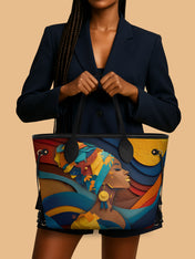 Woman in Headwrap Classic Shopper Tote QR0HH003